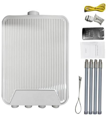 Plyisty Routeur WiFi 6, Routeur Internet sans Fil Gigabit Double Bande avec 4 Antennes À Gain Élevé, Routage/AP/Répéteur/WISP/Mes, Couverture Longue Portée (Prise UE)