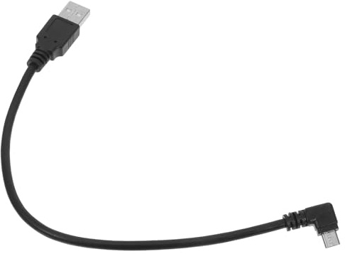 HOOWIFFY Right Angle Micro USB Data Cable Dual Elbow 25cm Silver-plated Fast Charging Cable for Phones and Tablets Compatible with Micro USB Devices