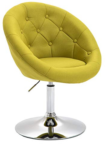 SVITA Havanna Cocktail-Sessel Lounge Clubsessel Drehsessel Retro Barhocker Stoff Limettengrün