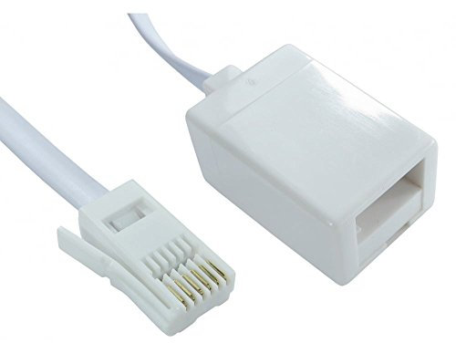 JAFSAL ONLINE BT Male to Female Extension Cable 6 Core Pins RJ11 UK Telephone ADSL Fax Modem Telephone Extension Cable for BT UK Landline Phone Cord Home & Office Fax - 10 Meter
