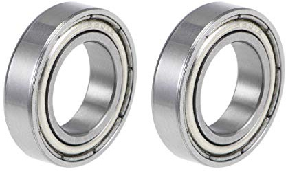 sourcing map 2 Stück 6801ZZ Rillenkugellager 15mm x 21mm x 4mm doppelt geschirmter Chromstahl P6 (ABEC3)