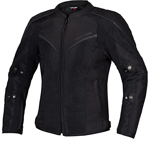 REBELHORN Hiflow IV dam motorcykeljacka för kvinnor humax membran armbågs- och axelskydd avtagbara gilet-ventilationspåsar reflekterande element