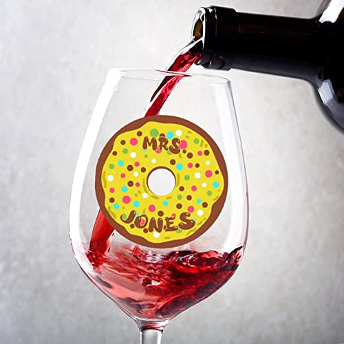 Rimego Juego de 2 copas de vino tinto con nombre personalizado, copas de vino tinto de Navidad, 11 onzas, copas de vino para vacaciones, aptas para lavavajillas (cristales)
