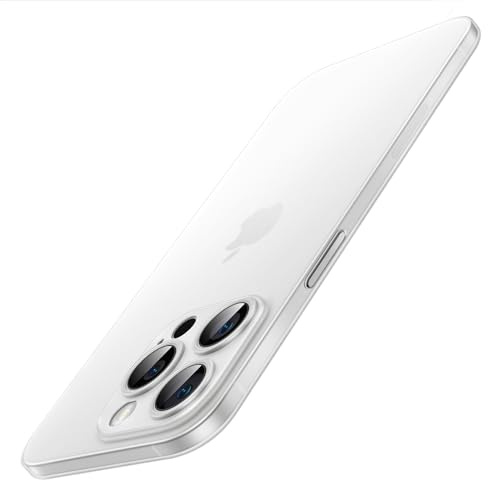 JETech Ultra Slim Case for iPhone 14 Pro 6.1-Inch, Camera Lens Cover Full Protection, Lightweight Matte Finish PP Hard Minimalist Case, Support Wireless Charging (Frosted Clear)