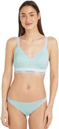 Calvin Klein Women Light Lined Bralette Soft Moulded Cups, Turquoise (Island Reef), S