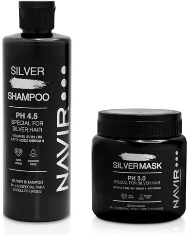 NAVIR Professionale | Pack Capelli Decolorati – Shampoo 300 ml + Maschera 250 ml – Effetto Antigiallo – pH Acido – 100% Vegano – Senza Siliconi – Cura del Colore Lunga Durata