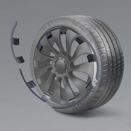 EVOOR Protector de llanta para Tesla Model Y 21 Uberturbine pulgadas - Cinta de prevención de erupciones cutáneas - Set de 4 protectores de llantas (polvo de cañón, 21 pulgadas)
