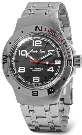 Vostok | Amphibia 060433 Automatik-Armbanduhr mit Selbstaufzug, Stahl, Taucher