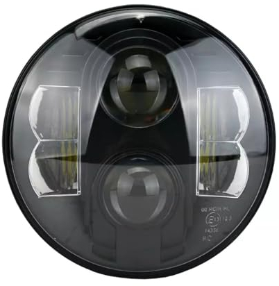 LED Scheinwerfer 7 Zoll Hauptscheinwerfer ECE TH4 schwarz