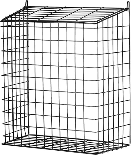 Letterbox Cage with Fixings Post Letter Mail Catcher Door Guard Basket Black