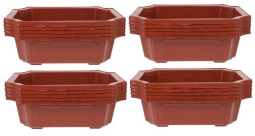 MERRYHAPY 20stücke Dicke Plastik Bonsai Pflanztöpfe Rechteckige Blumentöpfe Mit Drainagelöchern Für Sukkulenten Farne Und Kleine Pflanzen Für Garten Balkon Und Innendekoration