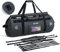 Goture Motorrad-Trockentasche – 60 l wasserdichte Reise- und Gepäck-Hecktasche, Satteltasche mit transparenter Tasche, Rolltop-Verschluss, Schultergurten, Reflektorstreifen und Netztasche