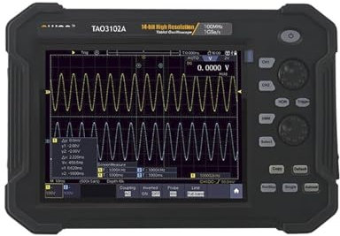 DUOCAI TAO3072A TAO3102A Handheld Tablet Digital Oscilloscope 2CH 100MHz 1GS/s 40M Record Length 8inch Oscilloscope+Multimeter(TAO3102A,U.S)