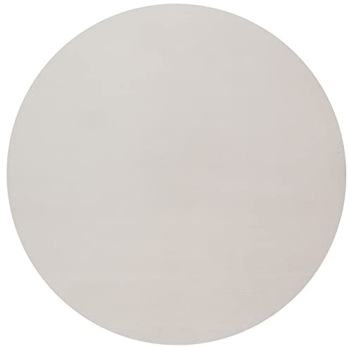 the carpet Cosy – Kuscheliger Fellteppich, Weich & Elegant, Waschbar und Für Fußbodenheizung Geeignet, Öko-Tex Zertifiziert, Hochwertiger Kunstfell Teppich, Beige, 120 cm Rund