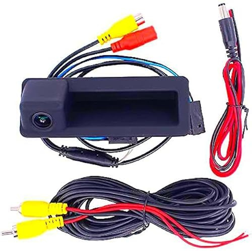 Reverse Camera with Warn for BMW, 1080P 170° HD AHD Rear View Camera, Rear View Reversing Reverse Parking Camera, Handle Button Kit, for BMW E60 E61 E82 E88 E90 E91 E92 E93 X5 E70 X6 E71 E72 X1 E84