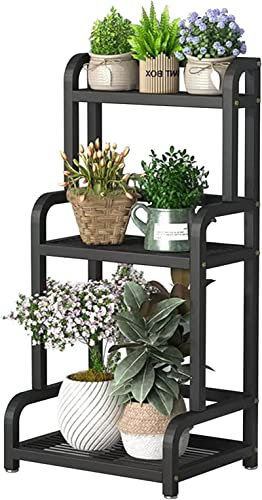scale interne ed esterne, Supporto for piante in metallo e ferro, scaffale portaoggetti a 3 livelli, portavasi for fiori, ripiani for interni ed esterni, da giardino, da balcone, da esposizione, a sca