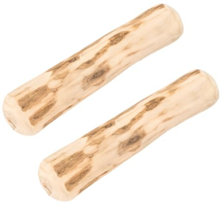 Debbery 2Pcs Coffee Wood Dog Chew, Safe, Natural Dog Dental Care Natural Dog Chew Toys, Vegan, Low Calorie, Low Fat, Suitable for Most Dogs