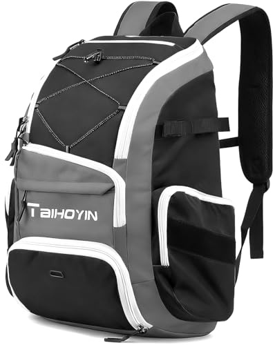 TAIHOYIN Bolsa de béisbol para adultos y jóvenes, mochila de béisbol para béisbol, sóftbol, Tball, bolsa de bate con compartimento para laptop, compartimento para zapatos, compartimento impermeable y