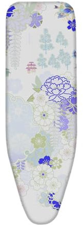 Copriasse Da Stiro 120X40 Blu Viola Copertura Asse Da Stiro In Cotone, Con Riflettore Termico, Imbottitura Spessa In Foam E Con Elastico,Resistente Al Calore Fino A 214℃