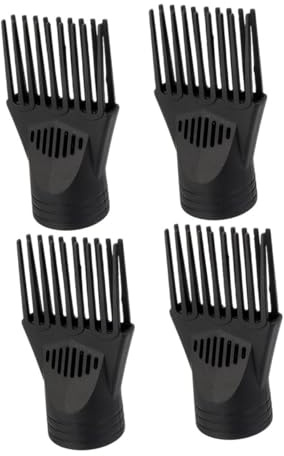 LOLIPPYY 4pezzi Accessori Per Asciugacapelli Ugelli Diffusore Per Capelli Ricci Strumento Per Styling Da Salone Per Uso Professionale e Domestico Nero