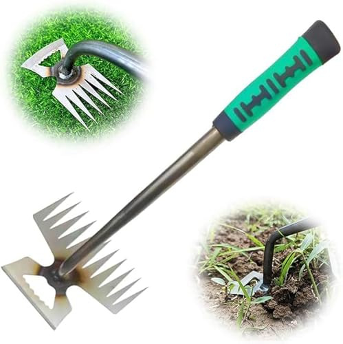HOIDOKLY 2025 Nouvel Outil de désherbage, Outil de Désherbage Durable en Acier au Manganèse, Outil Manuel Multifonctionnel pour Désherber Les Cours et Les Jardins (11 Teeth)