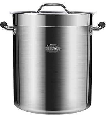 Olla cocinar, Olla Acero Inoxidable, Olla Grande 50 litros cocinar en Acero Inoxidable, Base inducción Varias Fuentes Calor