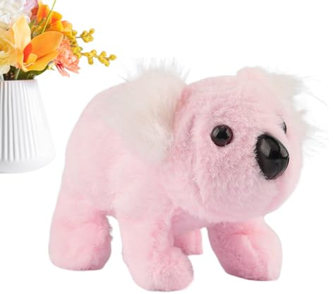 Electric Plush Koala Toy, Realistic Soothing Walking and Hopping Plush Animal, Interactive Soft Stuffed Koala for Children Boys Preschoolers Teens, Perfect for Living Room, Bedroom, Dorm, Travel