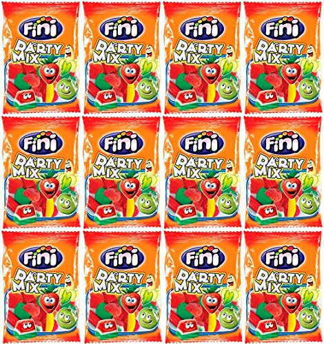 Fini Party Mix 100 gr. - [Boîte 12 pcs.] - Assortiment de Bonbons Gélifiés et de Gels Doux