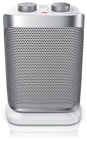 Brandson - Heizlüfter mit zwei Leistungsstufen - Heizlüfter Badezimmer energiesparend leise - stufenlose Temperaturregelung - Keramik Heizelement - Thermosicherung - Heizung, Heater