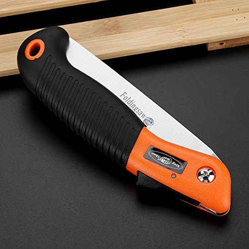 Sierra de Poda Portátil Plegable Hoja de Sierra de Acero Al Manganeso Poda de Sierra Manual Herramienta Sierra de Mano Plegable Serrucho de Poda Plegable Para Cortar Árboles de Jardinería