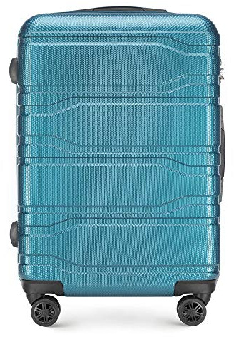 WITTCHEN Koffer – Mittelgroßer | hartschalen, Material: polycarbonat | hochwertiger und Stabiler | Blau | 44x24x67 cm