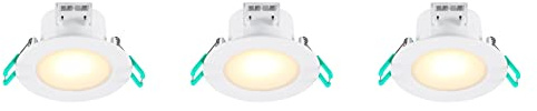 Sylvania Foco LED empotrable – Foco LED – Foco empotrable LED – Foco LED interior empotrable – Led Spot – LED empotrable – Pack de 3 focos empotrables 540 lm IP65 3000 K Ø87 ángulo 100°