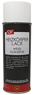 SDV Chemie Heizkörperlack Spray weiss glänzend 1x 400ml Heizkörper Lack RAL 9010 Radiator