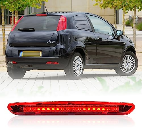 njssjd Lente rossa LED rossa terza luce freno posteriore alto supporto centrale stop lampada per Fiat Grande punto 05-12 Evo 08-12 12-18 Abarth Grande 08-12 Abarth Evo 08-15