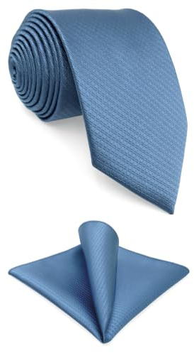 S&W SHLAX&WING Krawattenset für Herren Stahlblaue Krawatten einfarbig