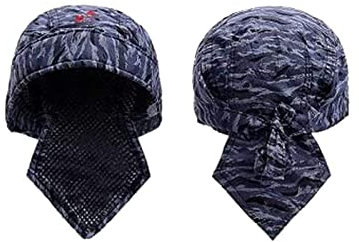 2Pc Cotton Welding Cap Welders Protective Bandana Type Hood Welding Helmet Durable and Useful (Blue)