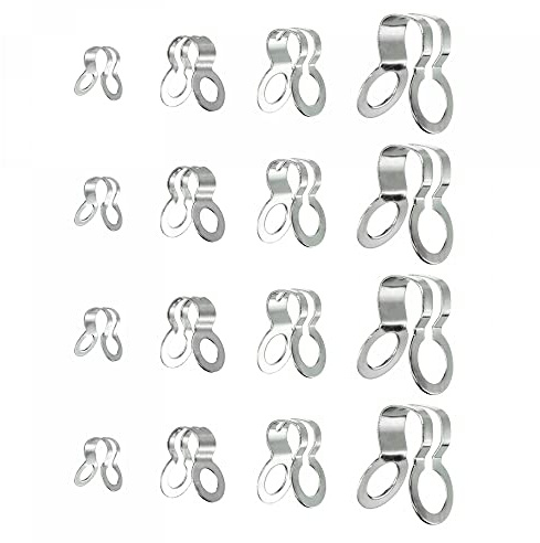 sourcing map Ball Chain Connectors, Stainless Steel Double Ring Clasp Fit for 2.4/3/4.5/6mm Ball Chain Ceiling Fan Lamp Pull Loop, Silver Pack of 150