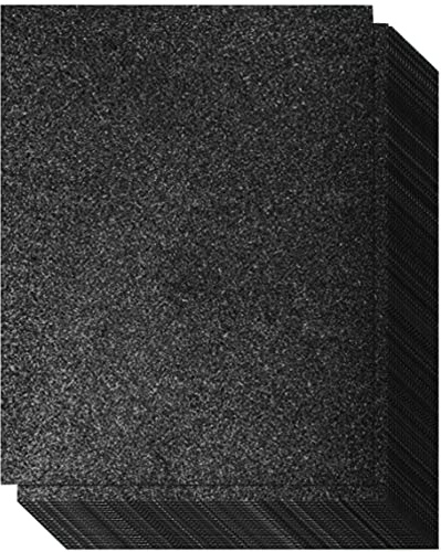 Black Glitter Cardstock - One-sided - Non-Adhesive - 20 Pack - 8.5 x 11 Inches - Premium Glittery Sheets for DIY Crafts, Art Projects, Party Decor, Gift Box Wrapping - Green Sparkling Paper | 250GSM