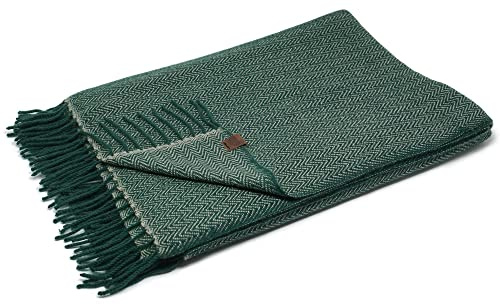 Borges & Scott 30% Cashmere 70% Merino - Blanket Throw - Emerald HB