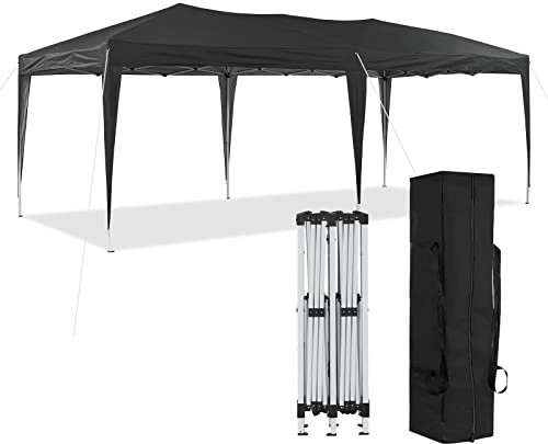 CLIPOP 3 x 6 m Pop Up Gazebo, Water Resistant Folding Event Shelter Marquee Tent with Heavy Duty Steel Frame and Carrying Bag for Outdoor Wedding Garden Party Family