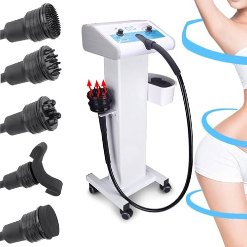 WOLWES G5 Vibrations-Massagegerät zur Körperformung mit Standtisch, 5-in-1-Fettverbrennungsmaschine, Hautstraffungsmaschine, Muskelentspannung, Ganzkörpermassagegerät