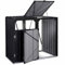 IDMarket - Cache Poubelle Double en Acier Gris Anthracite