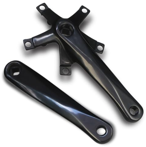LSRRYD 74/130BCD Faltrad Aluminium Legierung Kurbelarme 170mm Rennrad Vierkant Kurbelgarnitur Fahrrad Kurbeln Kompatibel Mit Single/Double/Triple Disc