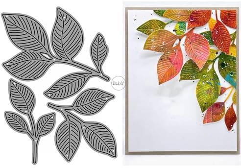 DzIxY Drei Zweige Blatt Metall Stanzformen für Kartenherstellung Kit Prägung Papier Stanzen Scrapbook Maschine Schablonen Lagerung Taschen Liefert
