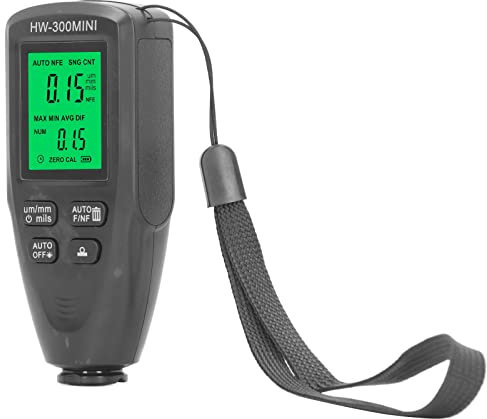 SEAFRONT Digital Car Coating Gauge High Accuracy Thickness Meter for Measuring Automotive Paint Metal Coating Magnetic Metal and Non Magnetic with Backlight Display (Black)