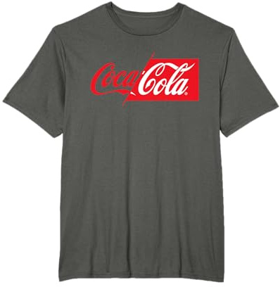 Logo Coca Cola moitié Rouge moitié Blanc T-Shirt