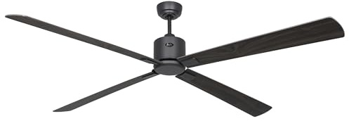 CasaFan Ventilateur de plafond avec WiFi Eco Neo III 180 cm 952415W Moteur gris basalte/pales réversibles noyer et cerise