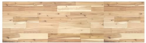 vidaXL Tischplatte, Regalbrett Rechteckig Massivholz, Regalboden Holzplatte für Wandregal Holzregal Schweberegal, Wandboard, 140x40x2cm Akazienholz