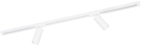 Ledvion - Track Lighting, 1m, 1-Phase, Without GU10 Light Source, White, 2 Spotlights, Ceiling Lights, gu10 led Bulbs, Kitchen Lights Ceiling, Extendable & Flexible