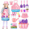 Kids Gardening Tools Set,Garden Set for kids include Rake,Fork,Trowel, Hat ,Watering Can,Gloves,Tote Bag,Plant pots, Spring Summer Toy Outdoor Gift for Toddler Boy Girl